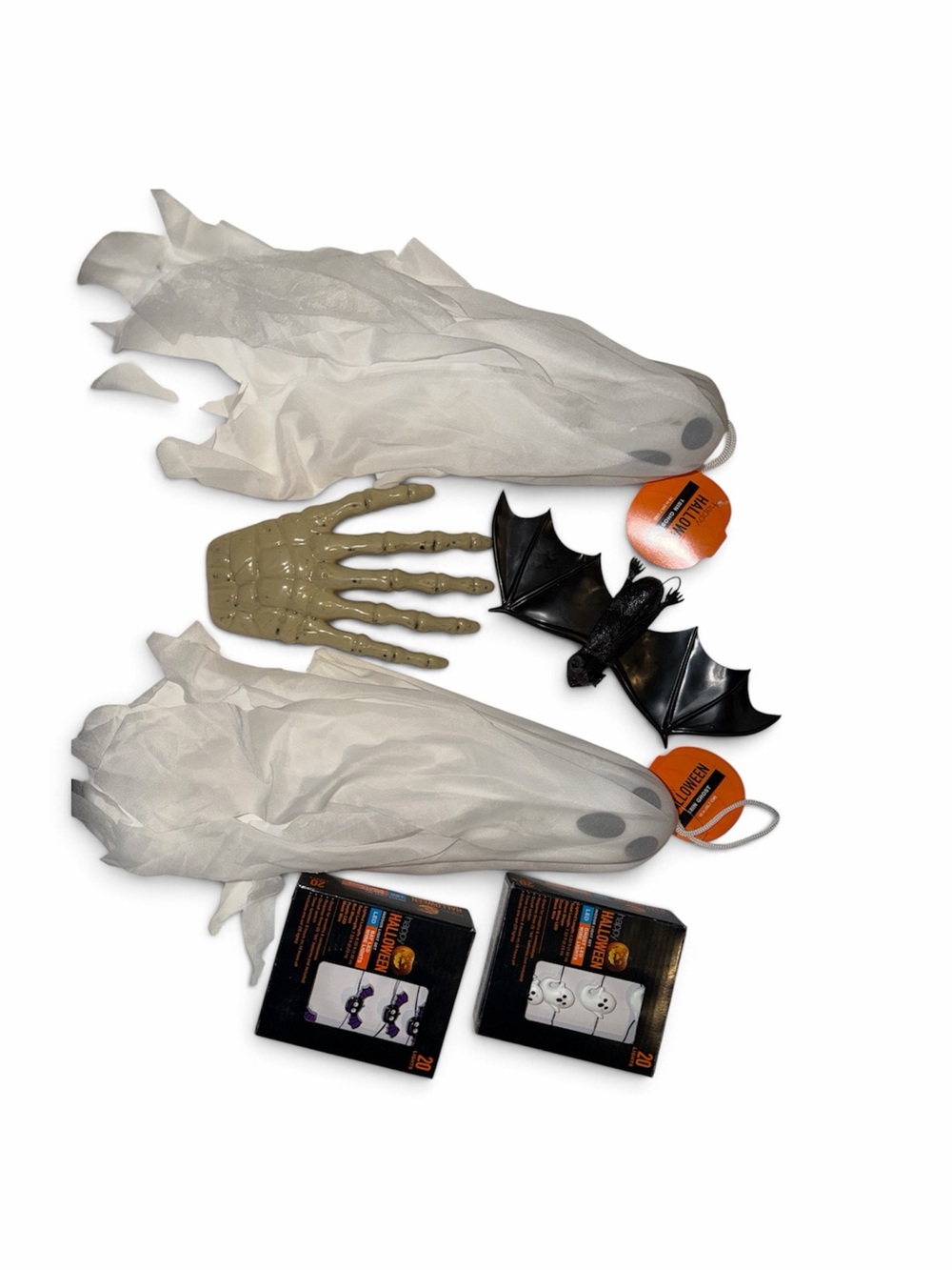 Halloween White Ghost Hanging Decorations Set by